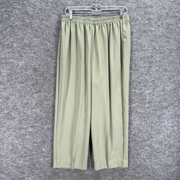 R&M Richards Pants - R&M Richards Dress Pants Women 16P Petite Gray High Rise Pleated Elastic Waist